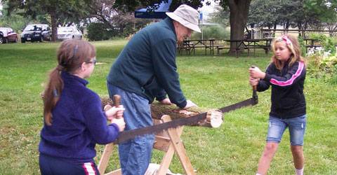 Youth Learn about Old-time Tools and Crafts