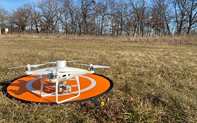 Drone on Landing Target