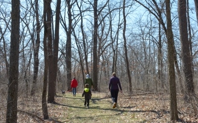 A group of hikers at Donald County Park